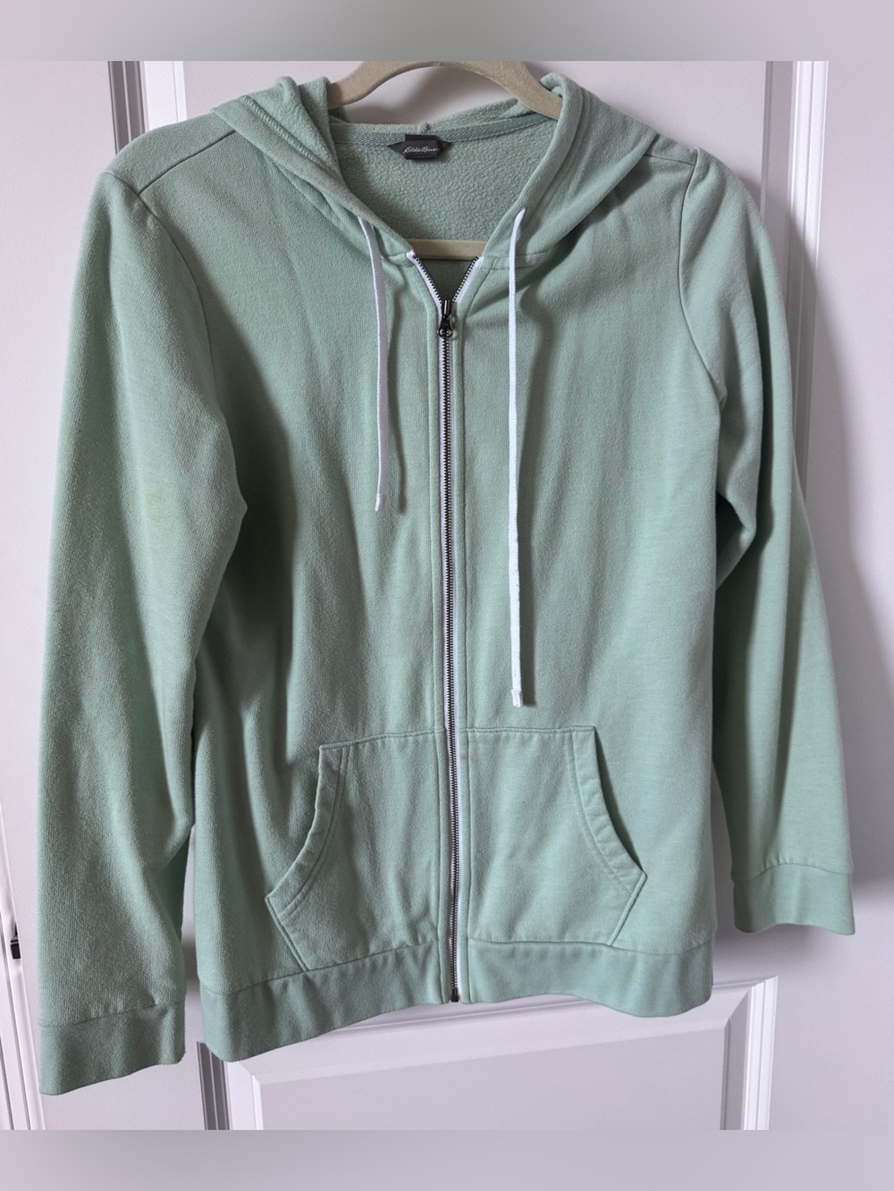 Eddie Bauer Mint Green Zip-Up Hoodie Jacket Sage Green-Small